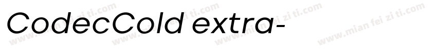 CodecCold extra字体转换